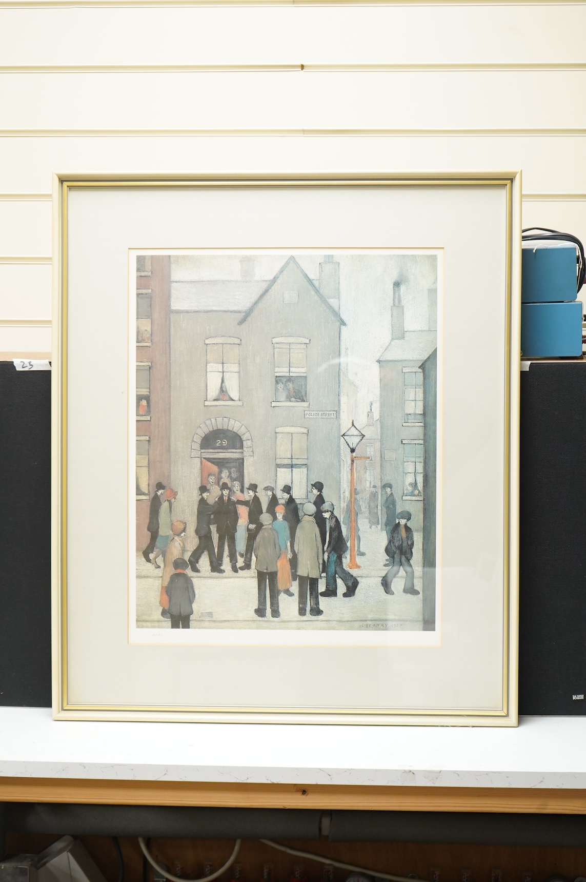After Laurence Stephen Lowry RBA RA (1887-1976), ‘The Arrest’, hand numbered 303/850, blindstamped, A, limited edition colour print, 55 x 44cm